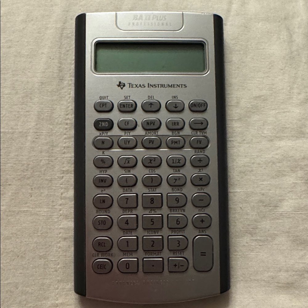 TEXAS INSTRUMENTS BA II PLUS Professional Calculator